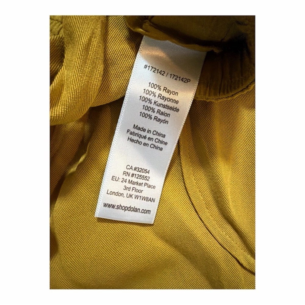 Dolan Left Coast Collection Mustard Yellow Women's Pants size Large - Picture 6 of 7